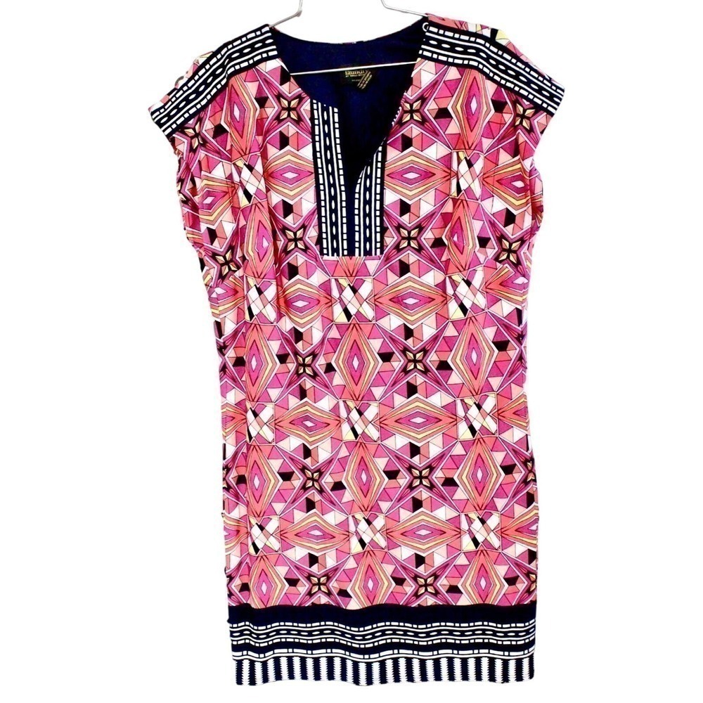 Laundry By Shelli Segal Printed Shift Dress Size S Multi Color Resort Summer